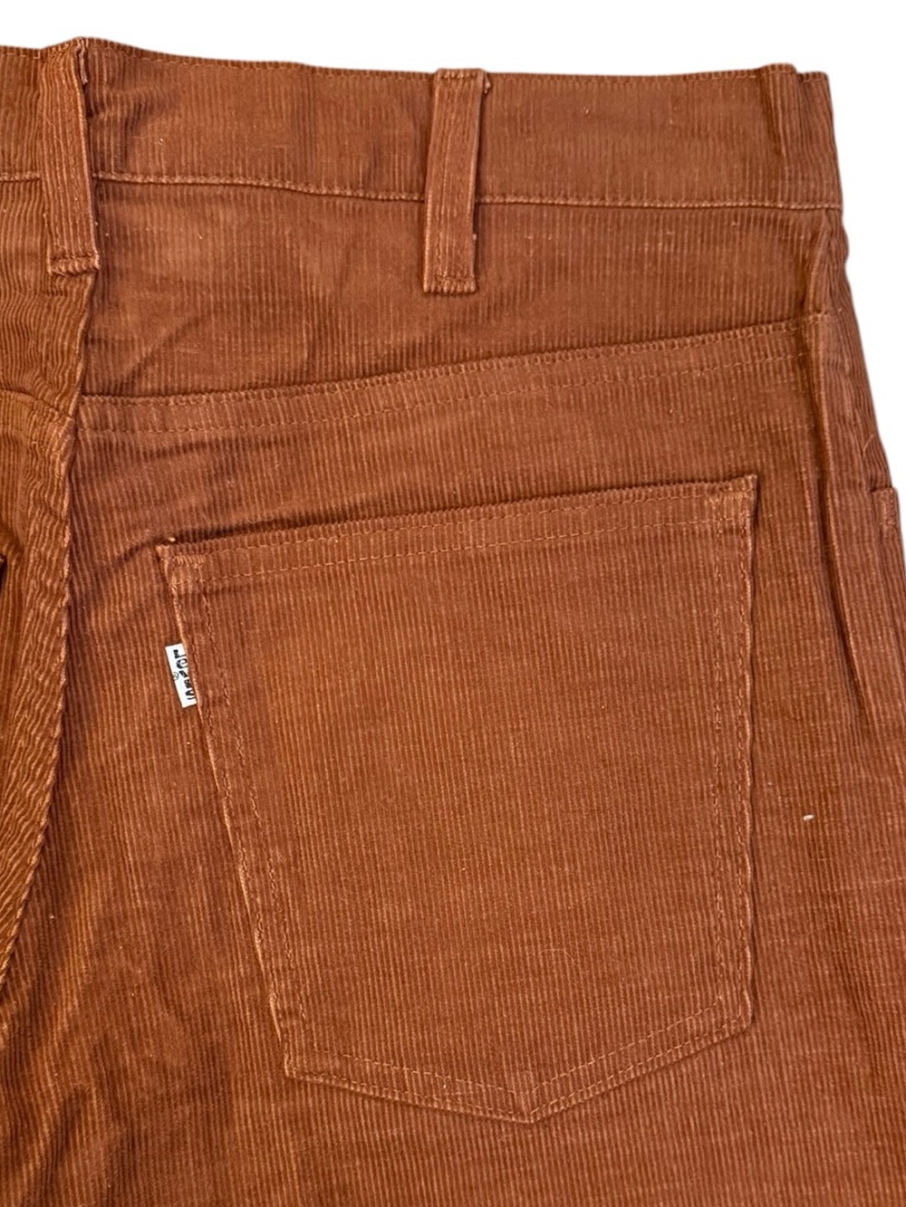 VTG 1980 Levis 519 Corduroy Pants Brown White Tab Straight 32x36 Fits 30x34 USA - Picture 3 of 15